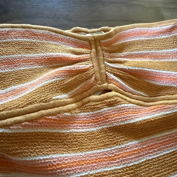 NWT! American Eagle | Size L (Fits S/M) | Orange & Pink Striped Tube Top - Picture 5 of 7